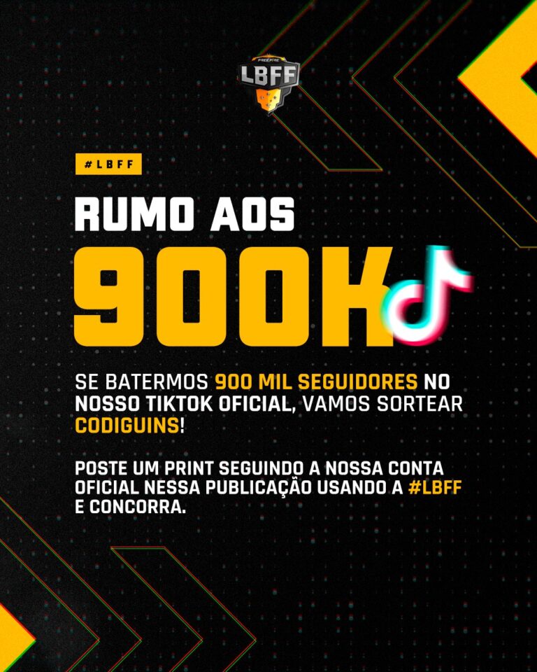 CODIGUIN FF LBFF – Códigos Free Fire 900K TikTok Free Fire Esports Brasil LBFF