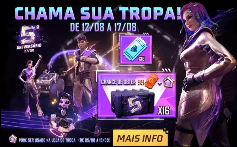 Chamar de Volta Free Fire: Chame amigos e ganhe recompensas (12 Agosto  2022) - PS Verso