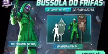 Conjunto Top Criminal Verde e Bandeirão Pirata Como Pegar e mais