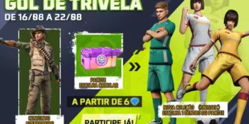 Gol de Trivela Free Fire Camisas de Time retornam dia 16 de agosto