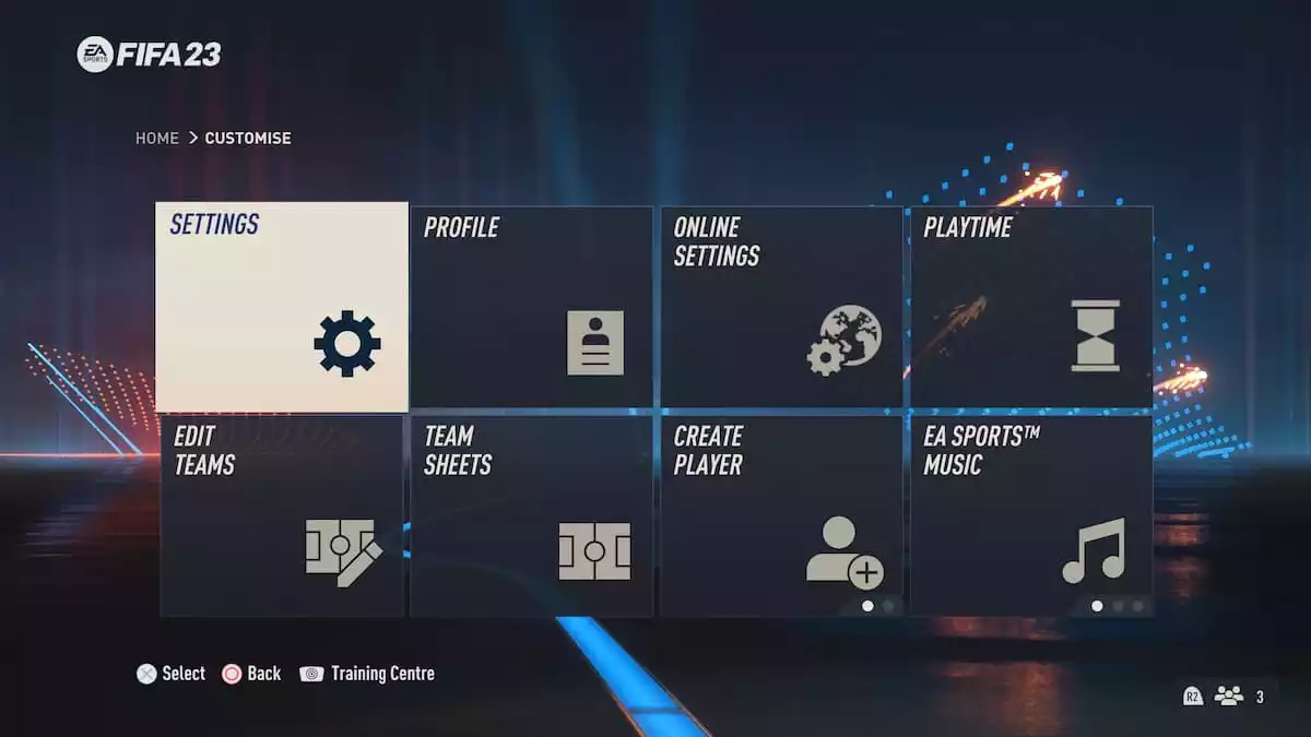 Como mudar a dificuldade no FIFA 23 passo 2