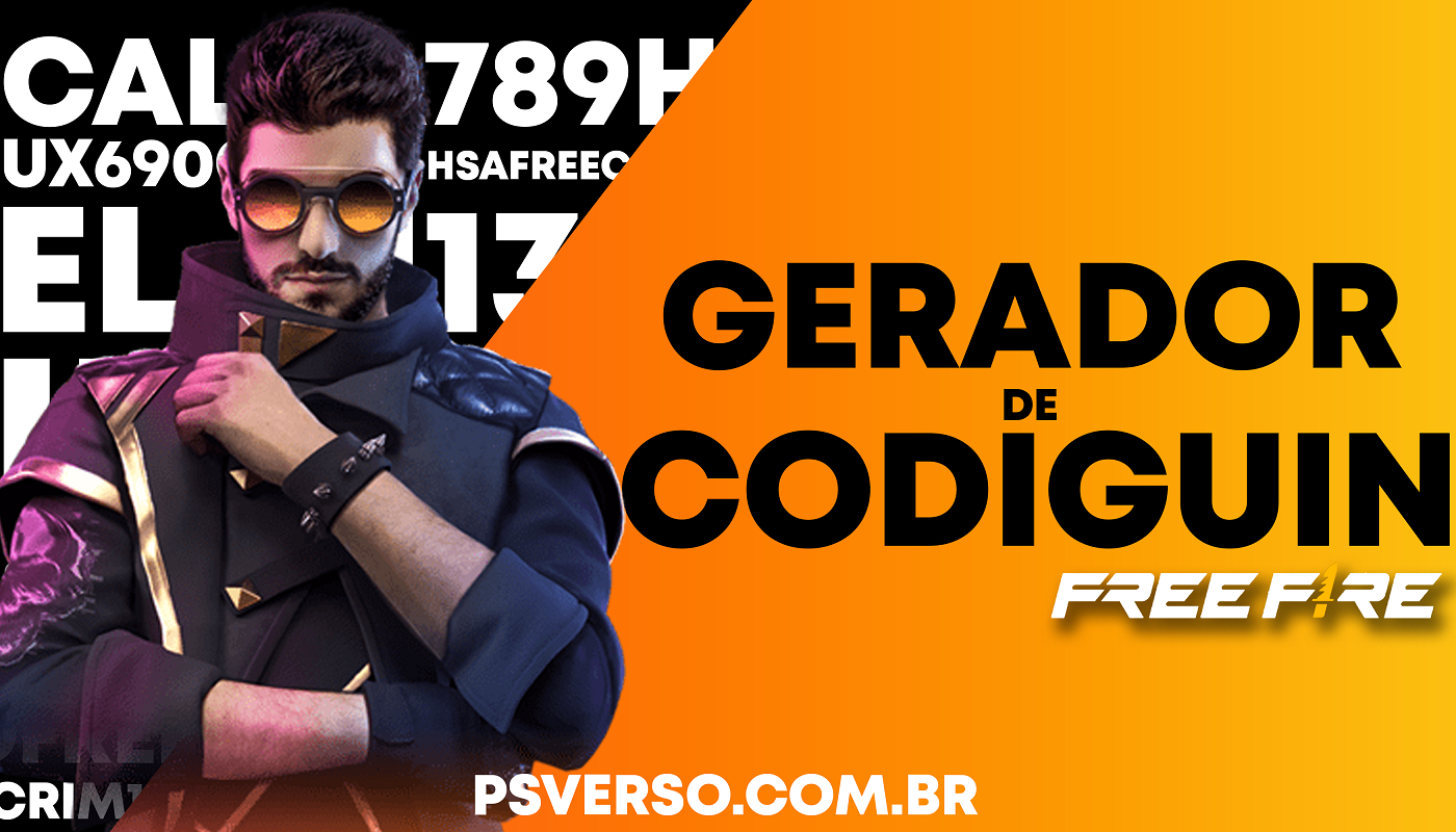 Gerador de CODIGUIN FF (Diamantes, Calça Angelical, Passe, Incubadora e  mais no Free Fire) - PS Verso