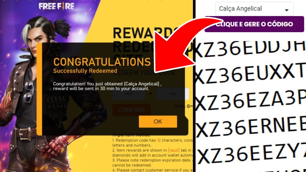 Free Fire: Aprende à resgatar seu códigos pelo Rewards