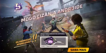 Pegue gratuitamente a skin de Panela Agentes Dourados no novo modo Cizânia Androide no Free Fire