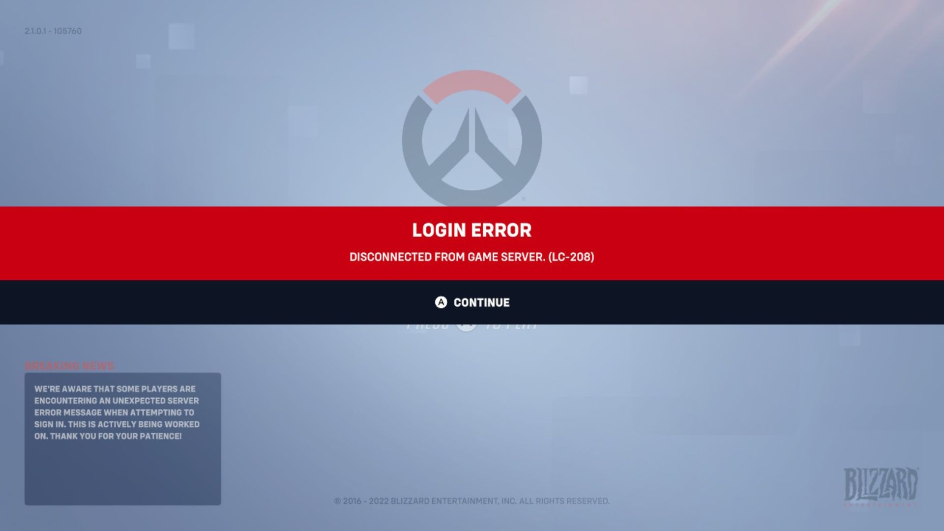 overwatch 2 códigos erro