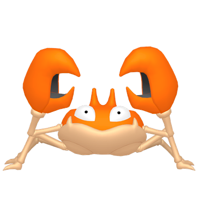 Pokédex - um Krabby contra um fundo branco