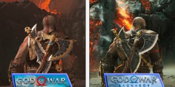 God of War Ragnarok video comparação grafica original 2018