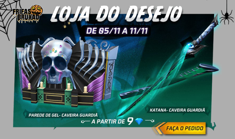 Free Fire Loja do Desejo: evento retorna em novembro com temática Caveira  Guardiã