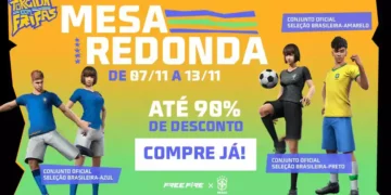 Mesa Redonda Free Fire Conjuntos Oficiais da Seleção Brasileira