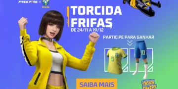 free fire camisa amarela seleção brasileira futebol gratis