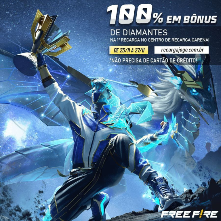 recarga jogo free fire bonus 100% diamantes novembro 2022