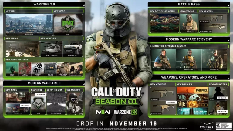 temporada 1 Call of Duty Modern Warfare 2 patch notes
