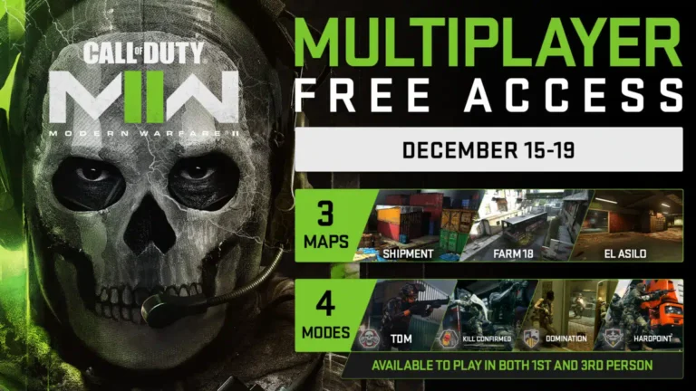 Call of Duty: Modern Warfare 2 jogado gratuitamento 15 a 19 dezembro