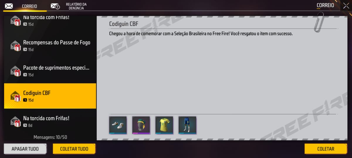 codiguin ff infinito: código free fire da CBF 2022; resgate no rewards