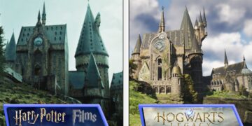 Hogwarts Legacy comparação filme jogo