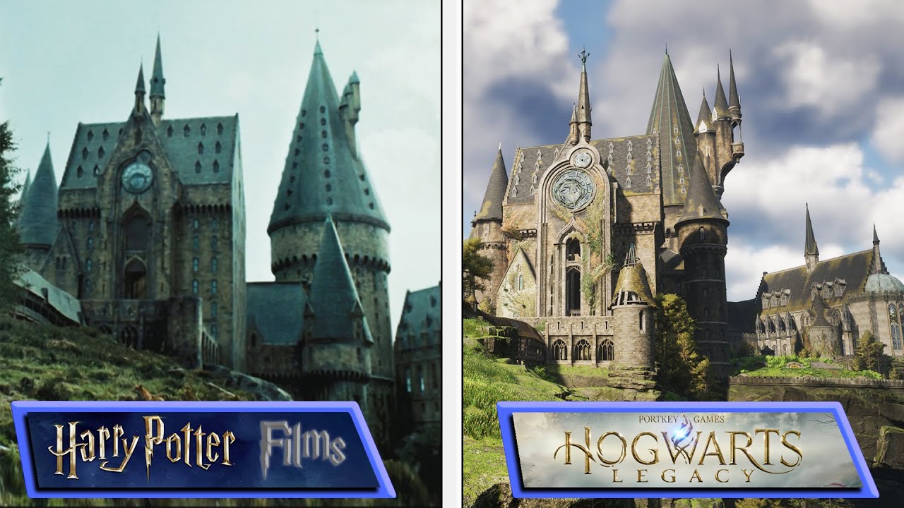 Hogwarts Legacy comparação filme jogo