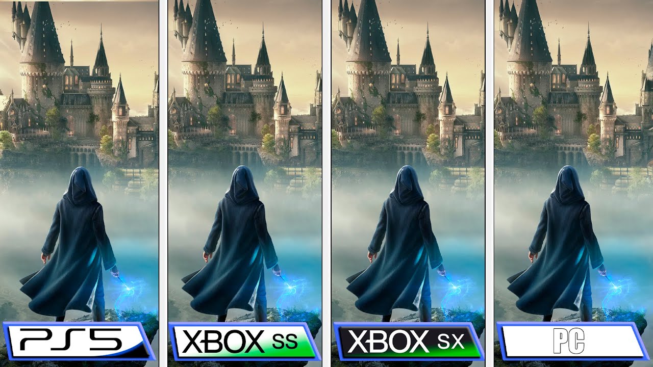 Hogwarts Legacy vídeo de comparação gráfica