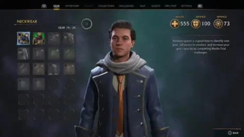 hogwarts legacy como aumentar slots equipamento