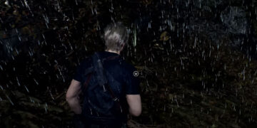 Resident Evil 4 Remake patch lançamento efeito chuva