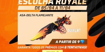 Escolha Royale Free Fire Como Conseguir a Asa-Delta Flamejante