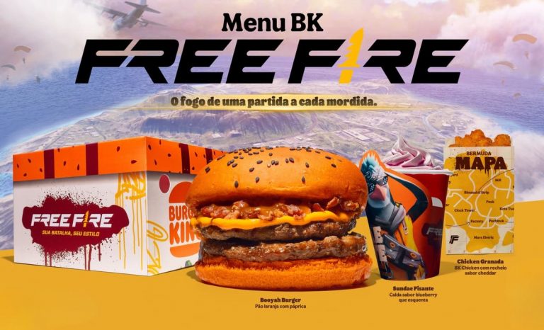 CODIGUIN FF X Burger King Código Angelical e Top Criminal ativo para resgatar no Rewards