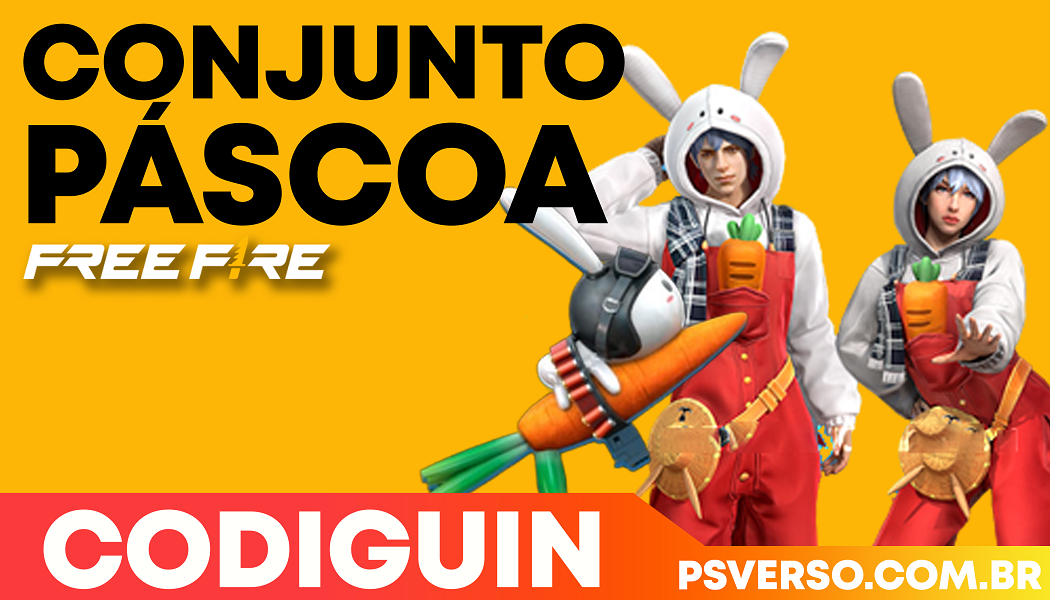 Novo Codiguin Free Fire de Páscoa! Saiba + no site Ftee Fire Club. 💚