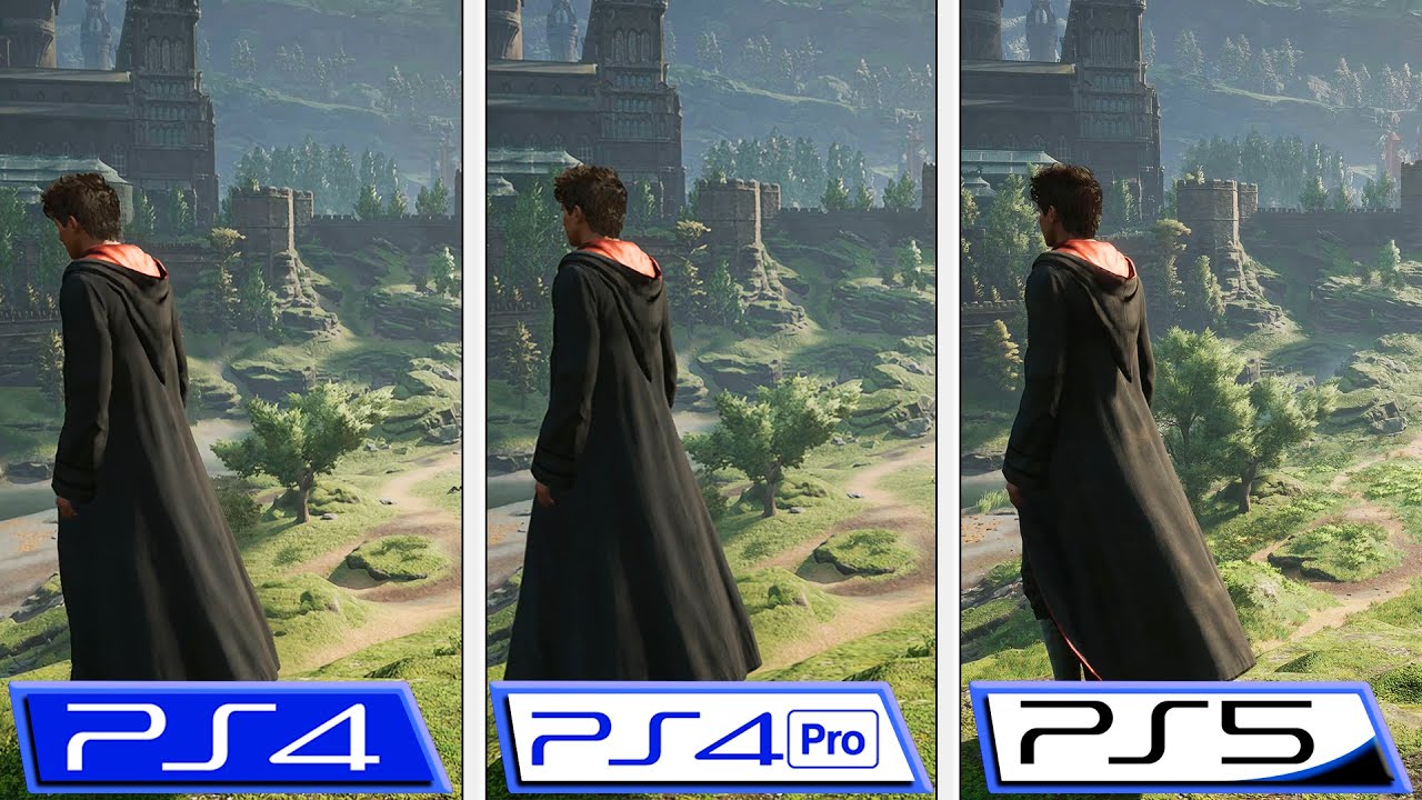 Hogwarts Legacy vídeo de comparação
