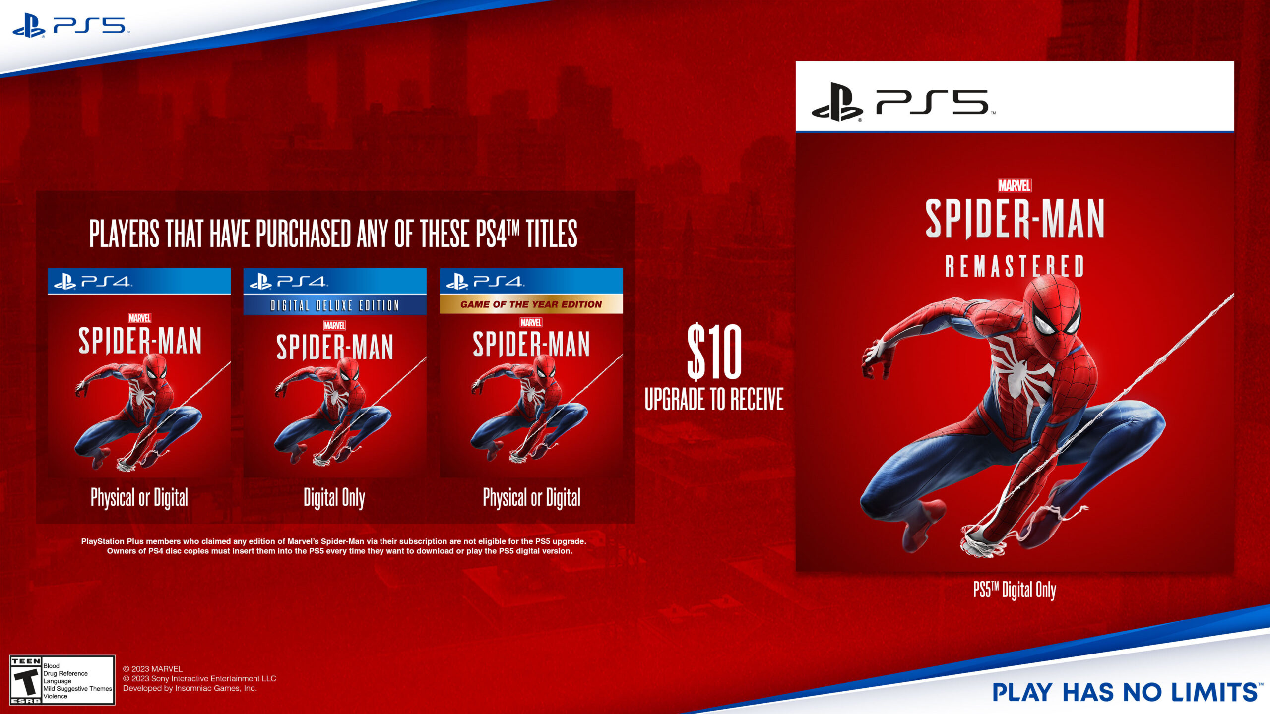 Marvel's Spider-Man Remastered comprado separado fim maio