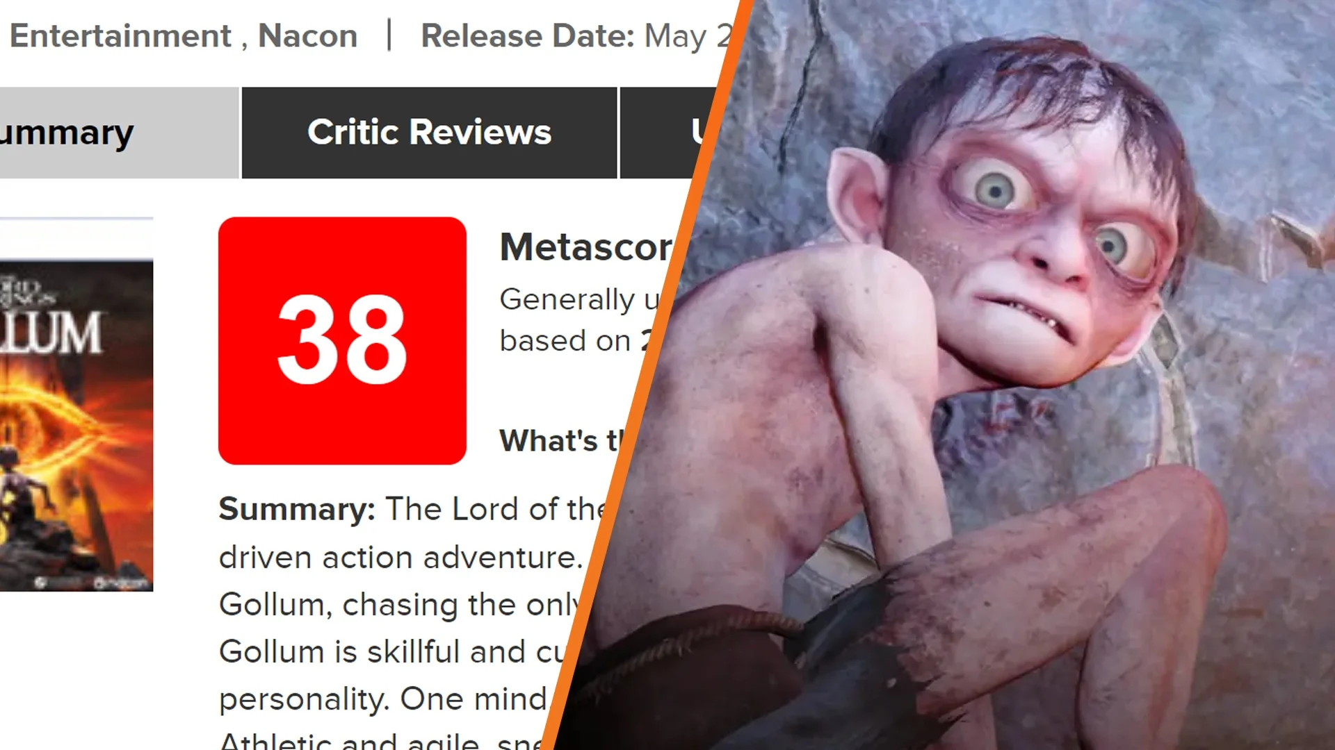 The Lord of the Rings Gollum reviews nota