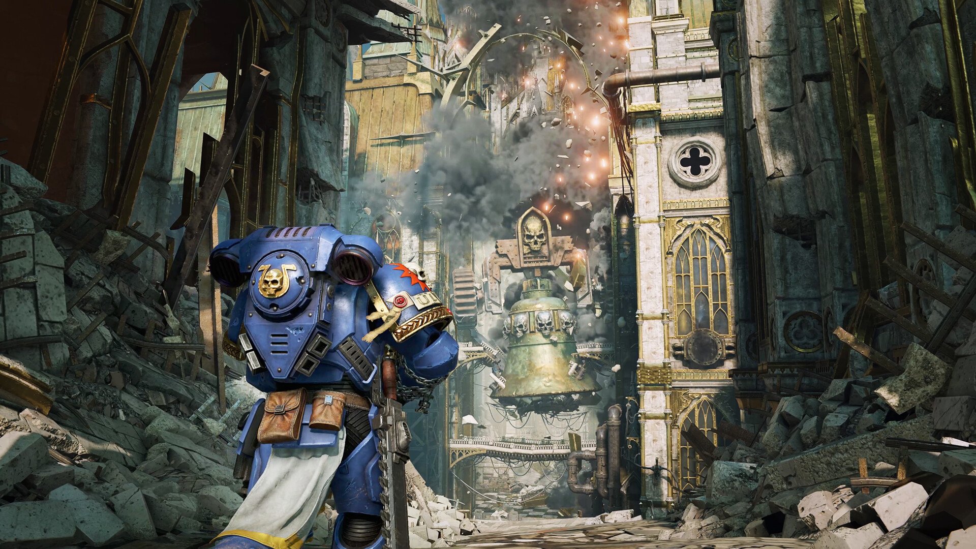 Warhammer 40,000 Space Marine II novo trailer skulls showcase