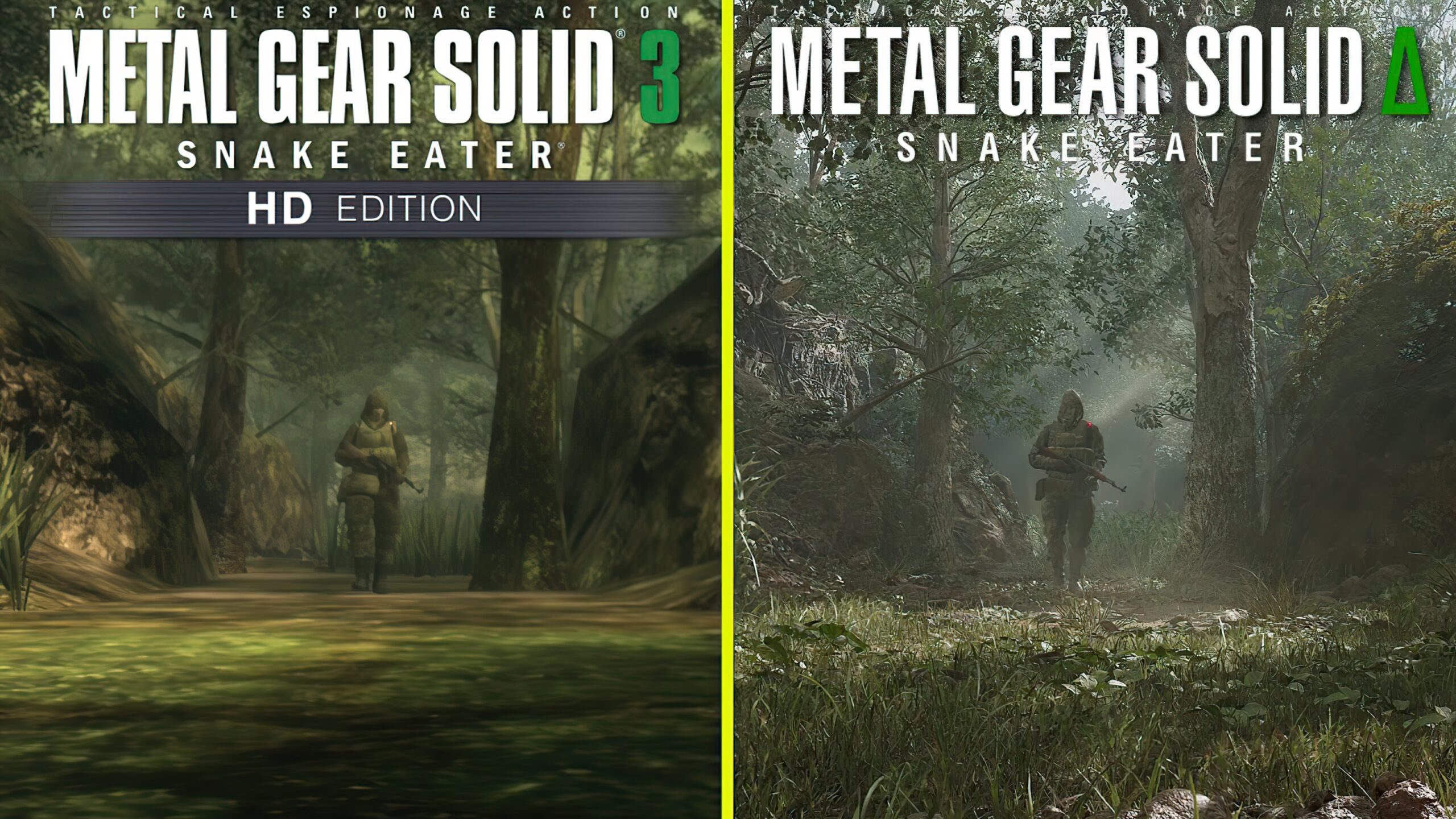 video comparação Metal Gear Solid Delta Snake Eater original imagens