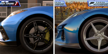 Forza Motorsport Gran Turismo 7 comparação gráfica