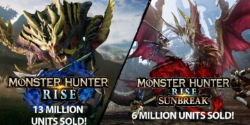 Monster Hunter Rise vendas 13 milhões unidades sunbreak 6 milhões