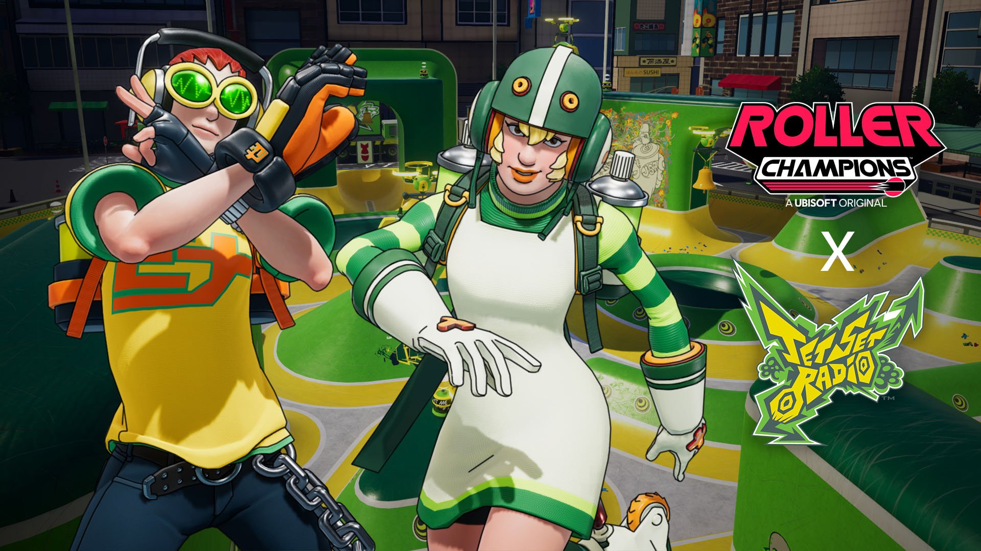 Roller Champions crossover jet set radio