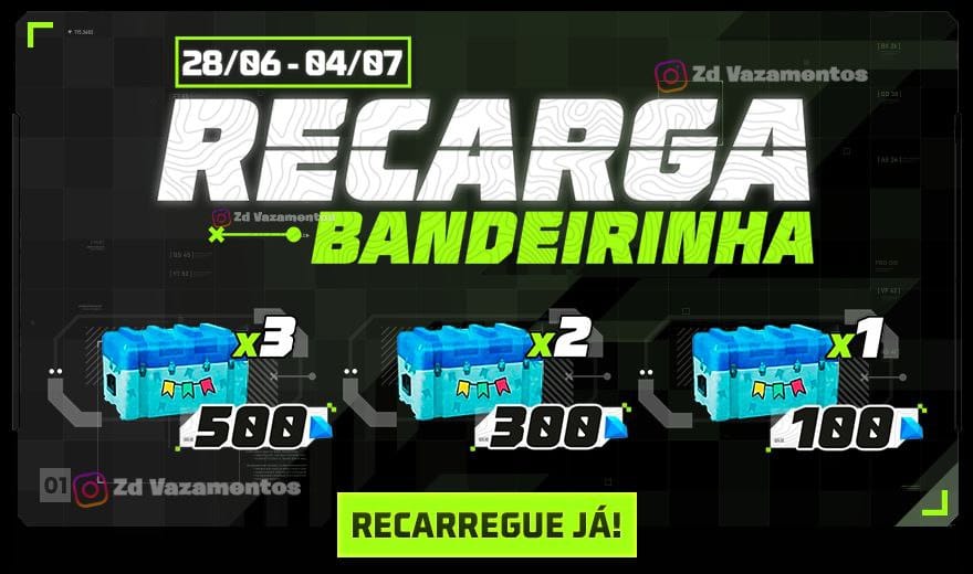 Recarga Jogo Free Fire: bônus de 110% na compra de diamantes a partir da  meia noite de hoje