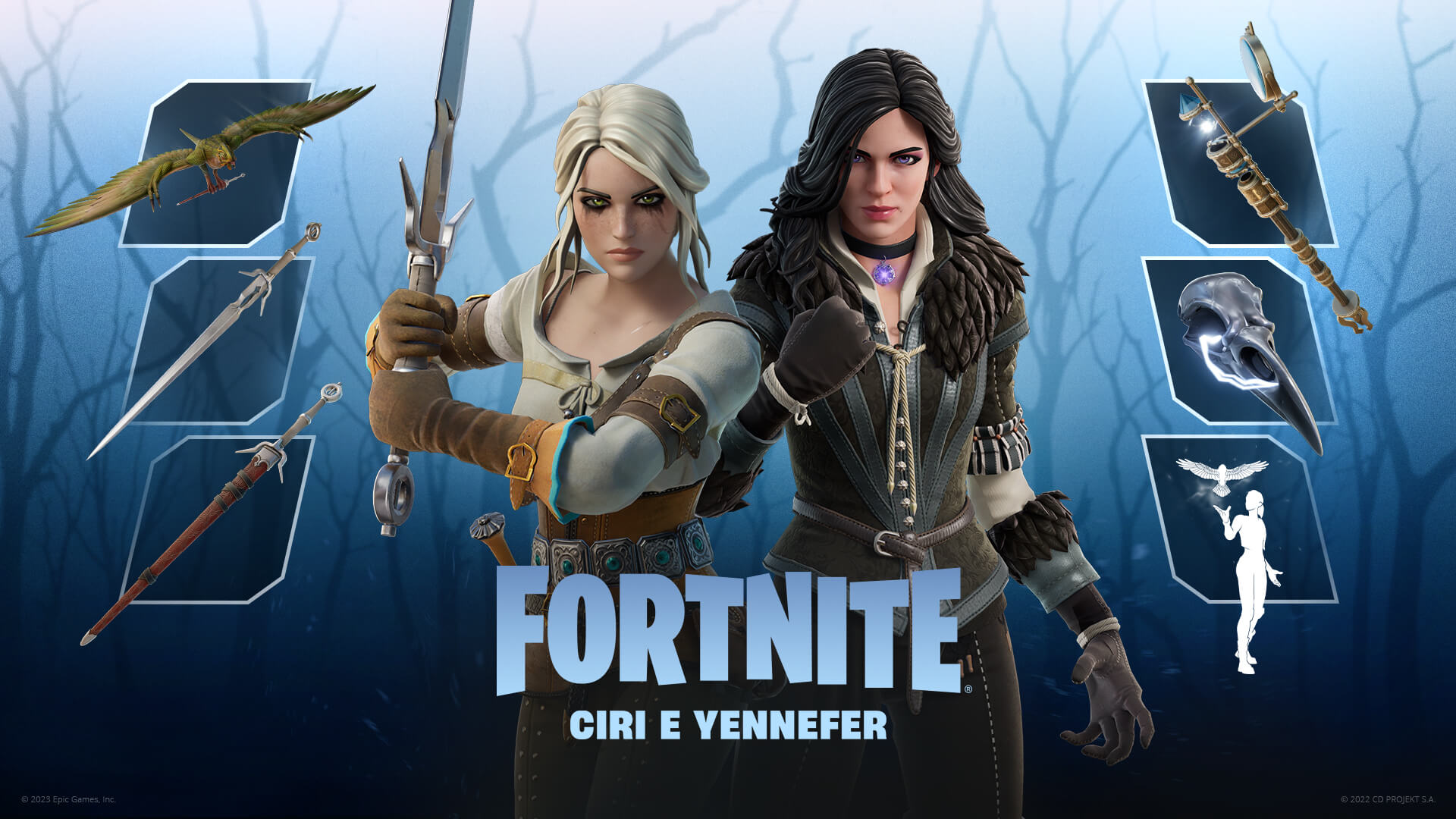 ciri yennefer the witcher disponiveis fortnite
