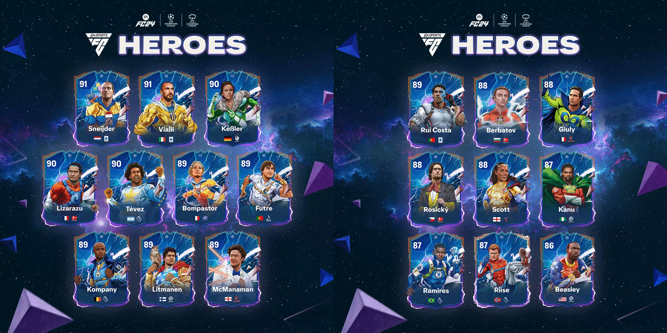 EA Sports FC 24 e Marvel anunciam Special Ultimate Team Heroes com 19 atletas