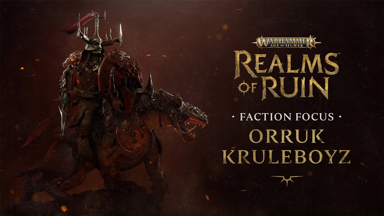 Warhammer Age of Sigmar Realms of Ruin trailer facção Orruk Kruleboyz