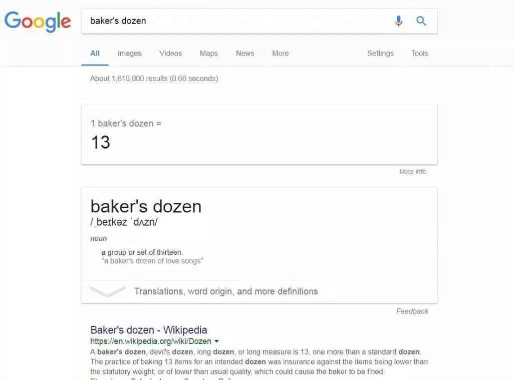 Baker's Dozen melhores easter eggs google