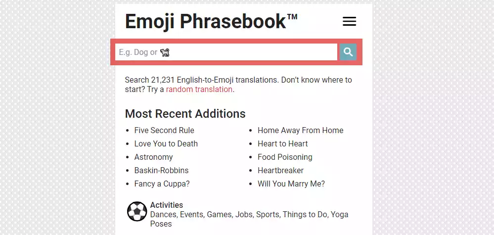 Emoji Phrasebook tradutor emoji