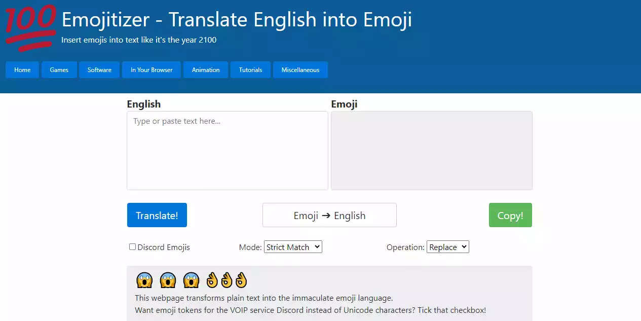 Emojitizer tradutor emoji