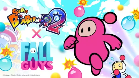Fall Guys crossover Super Bomberman R 2