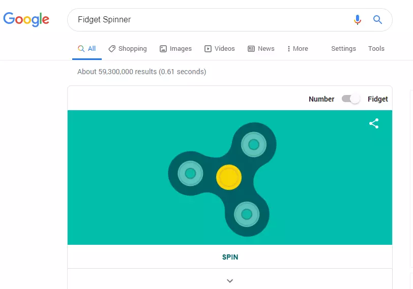 Spinner e Fidget Spinner melhores easter eggs google