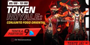 Token Royale Free Fire Conjunto Fogo Oriental
