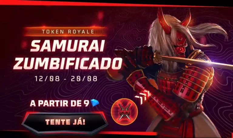 Token Royale Free Fire Conjunto Samurai Zumbificado