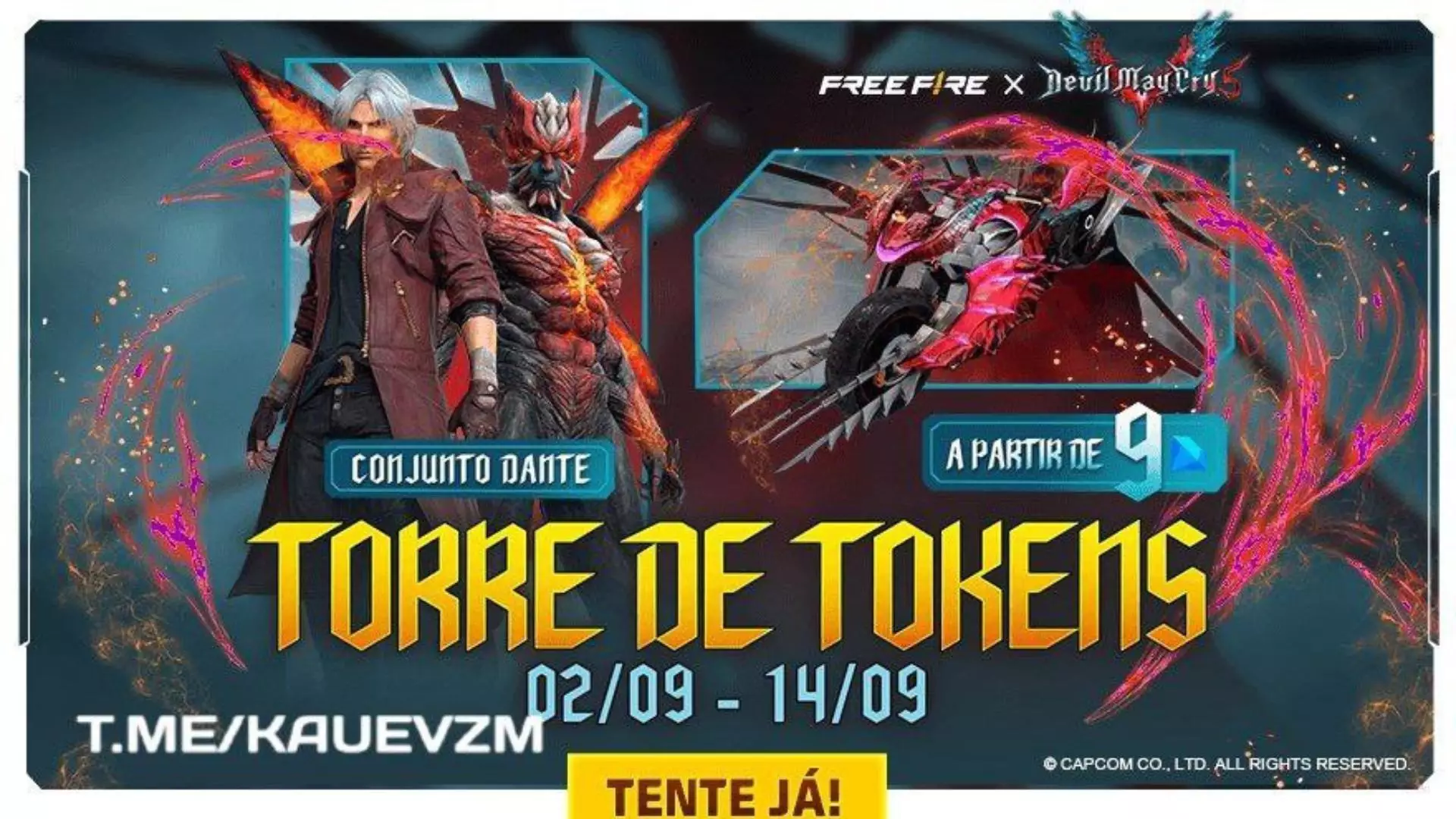 CODIGUIN FF: código Free Fire Devil May Cry 2023; Resgate no