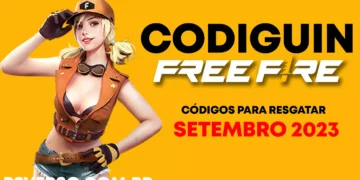 Código Free Fire 2023 CODIGUIN FF ativos para resgatar Setembro 2023