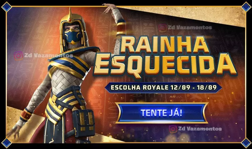 Escolha Royale Free Fire Conjunto Rainha Esquecida
