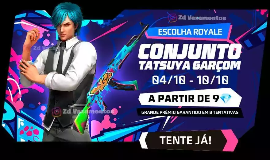 Escolha Royale Free Fire Conjunto Tatsuya Garçom