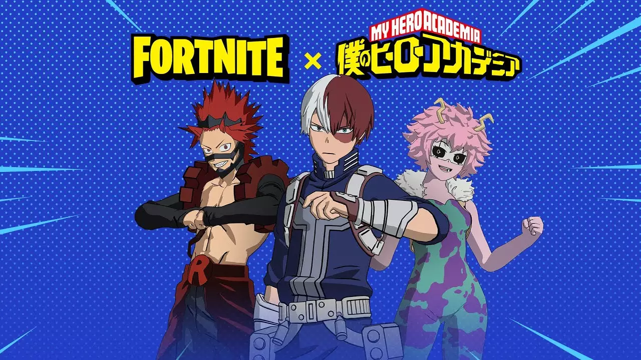 Fortnite my hero academia trajes Todoroki Eijiro Mina Ashido
